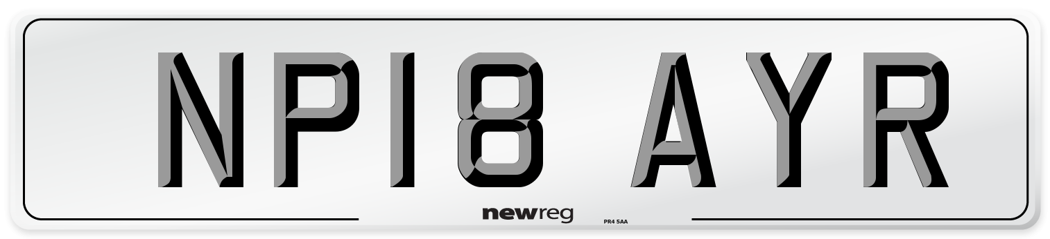 NP18 AYR Number Plate from New Reg